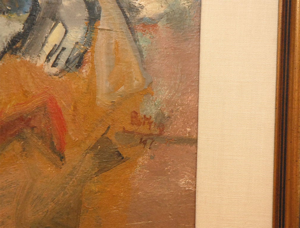 henry botkin oil painting on masonite board at 1stdibs