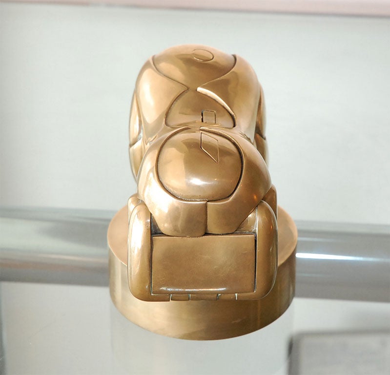 Mid-20th Century Miguel Berrocal brass puzzle sculpture 