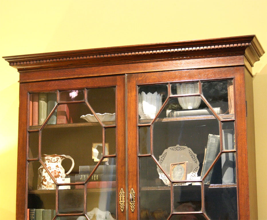 Georgian Oak Bookcase on Bureau 4