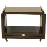 Convertbile Serving Cart in a High Gloss Walnut Finish