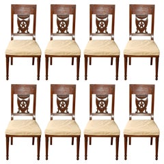Set of 8 Directoire Cherry Chairs