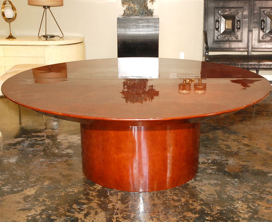 Parchment Dining Table Attributed to Karl Springer