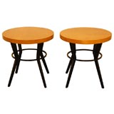 Round End Tables On Dynamic Black Metal Stand