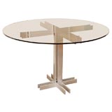Kold Christianson Round Smoked Glass Dining Table