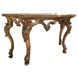 LATE 17TH CENTURY ITALIAN GILTWOOD CONSOLE W/ FAUX TOP