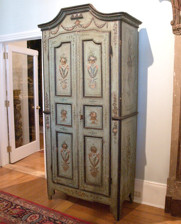 EXCEPTIONAL MILANESE PAINTED TWO DOOR ARMIORE