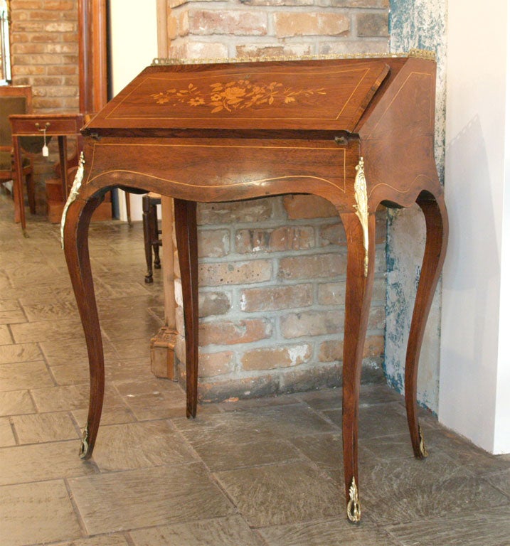 Antique French slant front desk 4