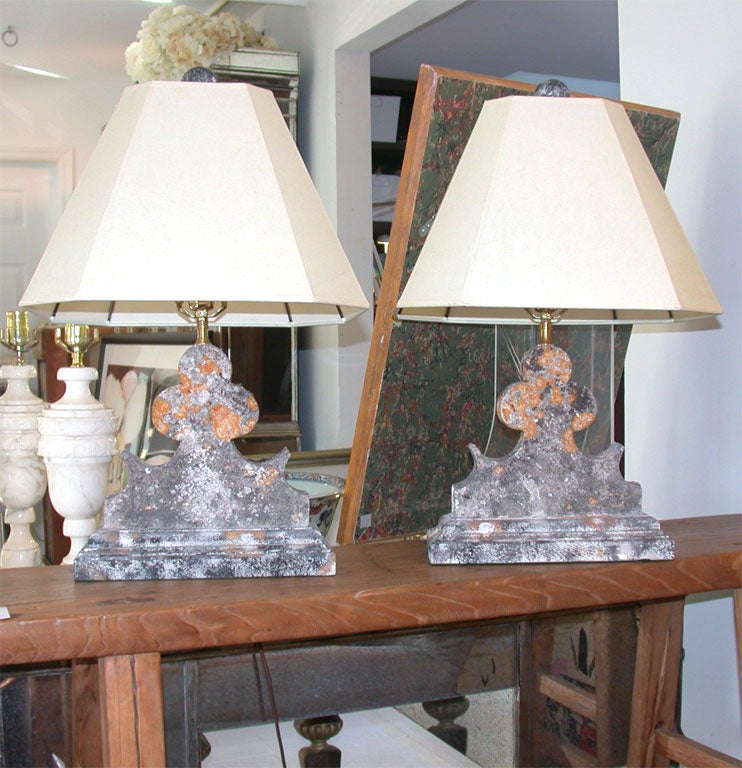 FRENCH STONE BALUSTER LAMPS