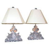 FRENCH STONE BALUSTER LAMPS