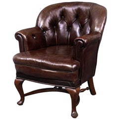 English Small Leather Club Chair