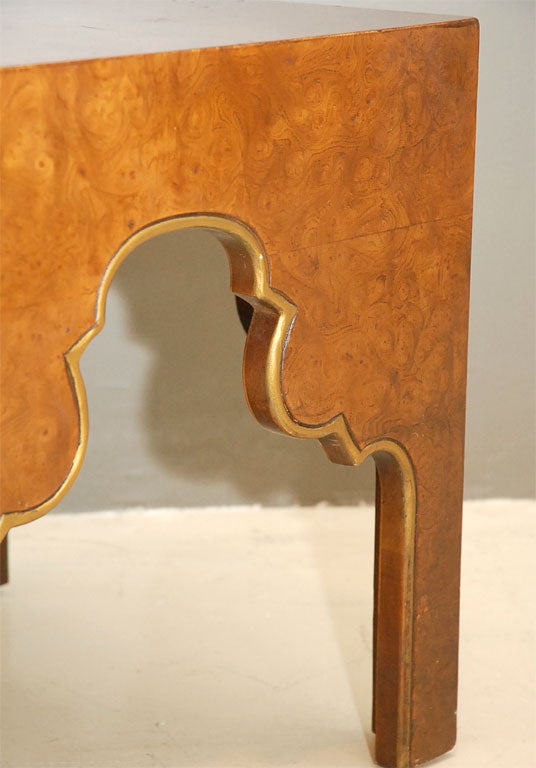 Pair of Olive Burlwood Tabouret Tables 2