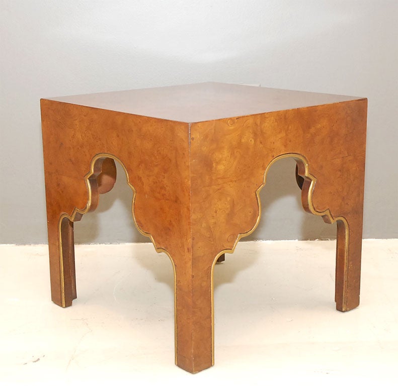 Pair of Olive Burlwood Tabouret Tables 3