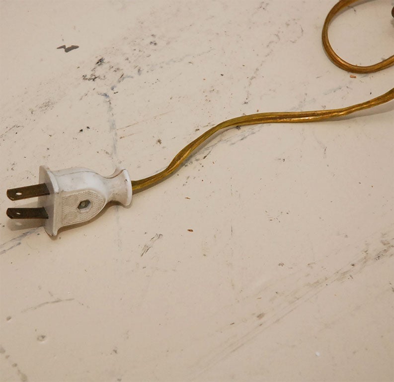 Brass and Ebonized Wood Easel with  Picture Light 4