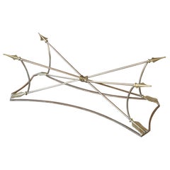 Neoclassical Style Brass Arrow Cocktail Table