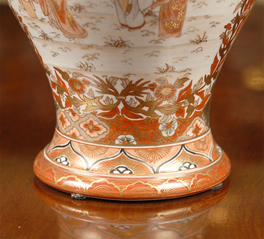 19th century Japanese Kutani covered jar
