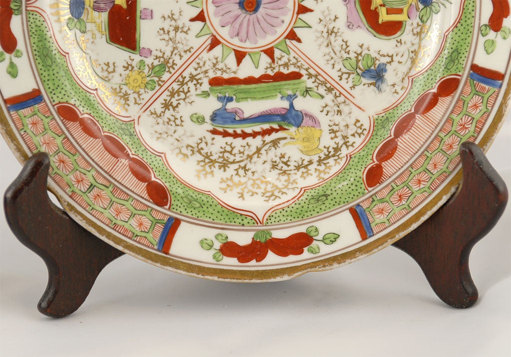 Porcelain A Pair of 19th c. Coalport Bengal Tiger Plates For Sale