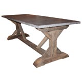 19th Century Farm Table with Bluestone Top