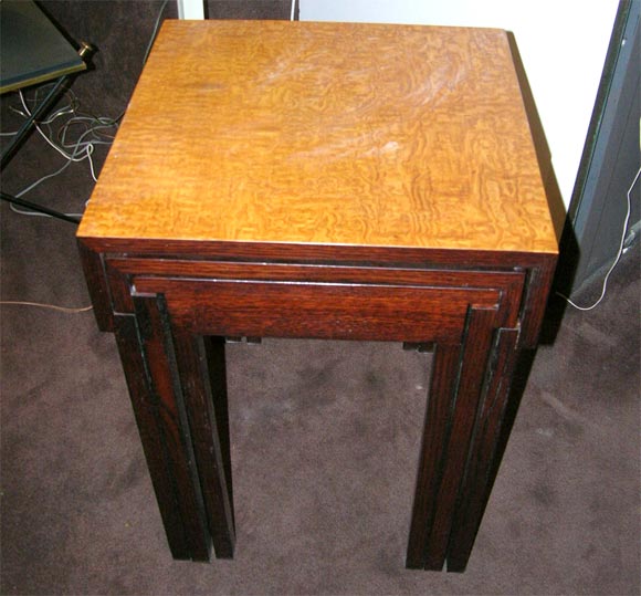 Mid-20th Century Three Architectural Nesting Tables