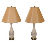 Pair of Opaline Glass Lamps