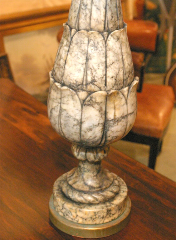 Large Alabaster Lamp For Sale 1