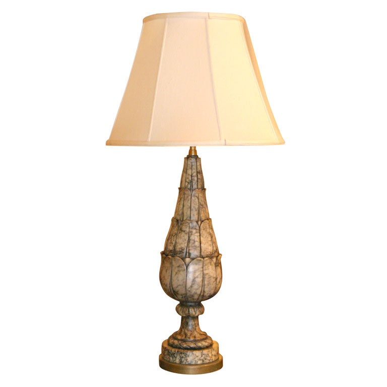 Large Alabaster Lamp For Sale