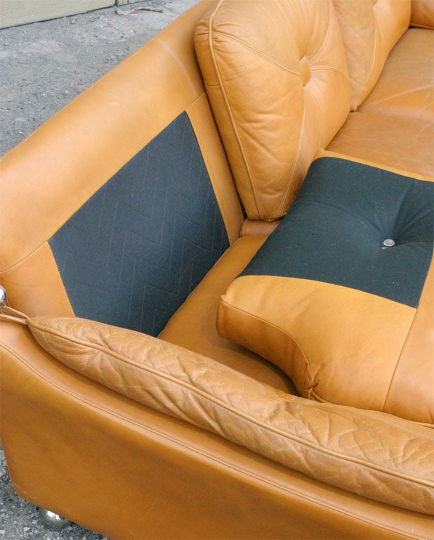 Danish Modern Leather Couch 2