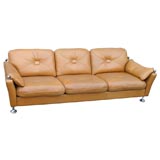 Danish Modern Leather Couch