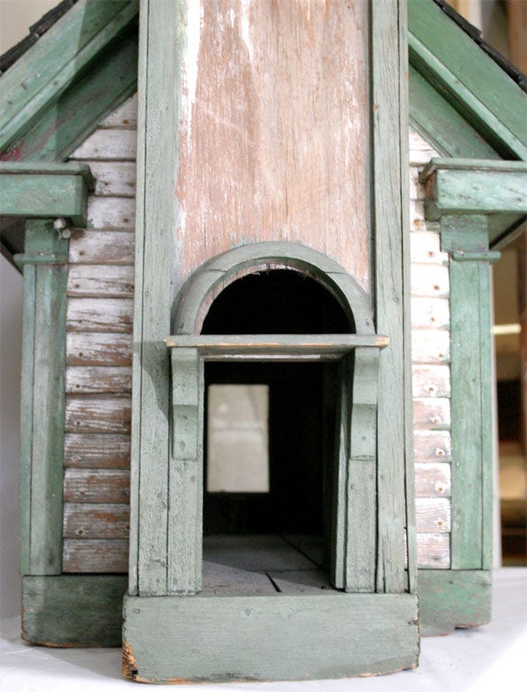 Folk Art School House with bell in tower 2