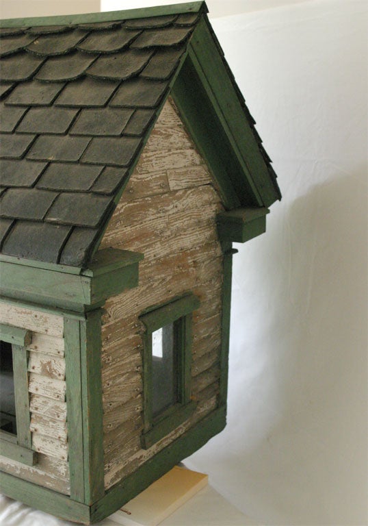 Folk Art School House with bell in tower 4