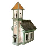 Folk Art School House with bell in tower