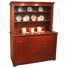 Antique step back cupboard