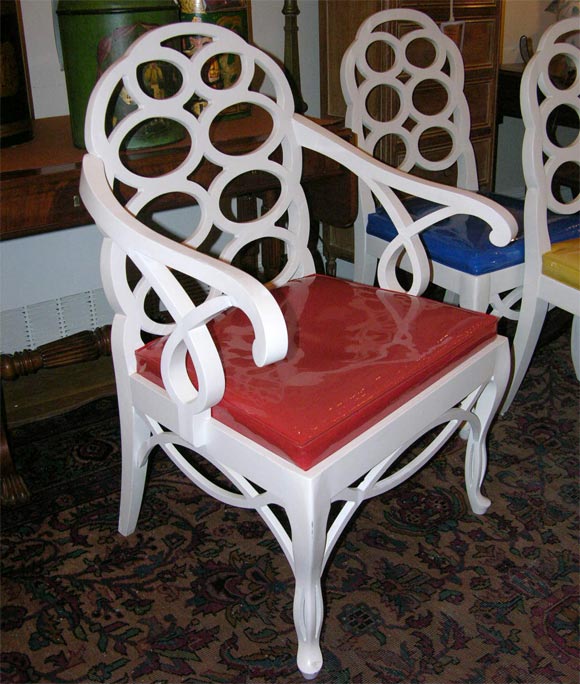 American Set of 8 Frances Elkins Chairs