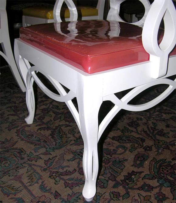 Wood Set of 8 Frances Elkins Chairs