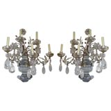 Pair of Five light Bagues wall sconces.