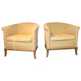 Pair of Barrel Back Lounge Chairs by Robsjohn-Gibbings