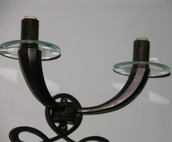 Jules Leleu Attributed to Sconces In Excellent Condition In Newburgh, NY