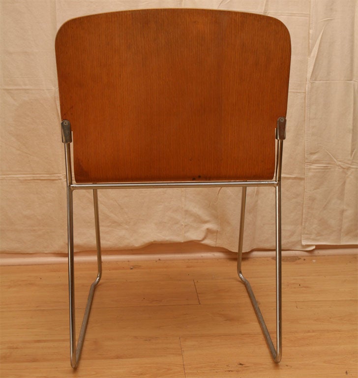 mid century modern stackable chairs