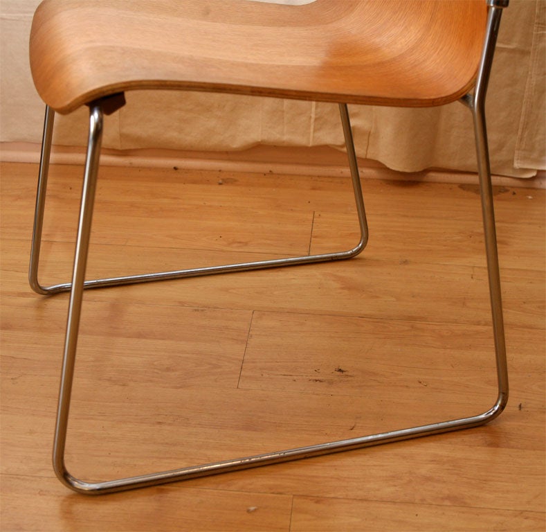 20th Century Set 8 Mid-Century Modern Stacking Chairs by David Rowland