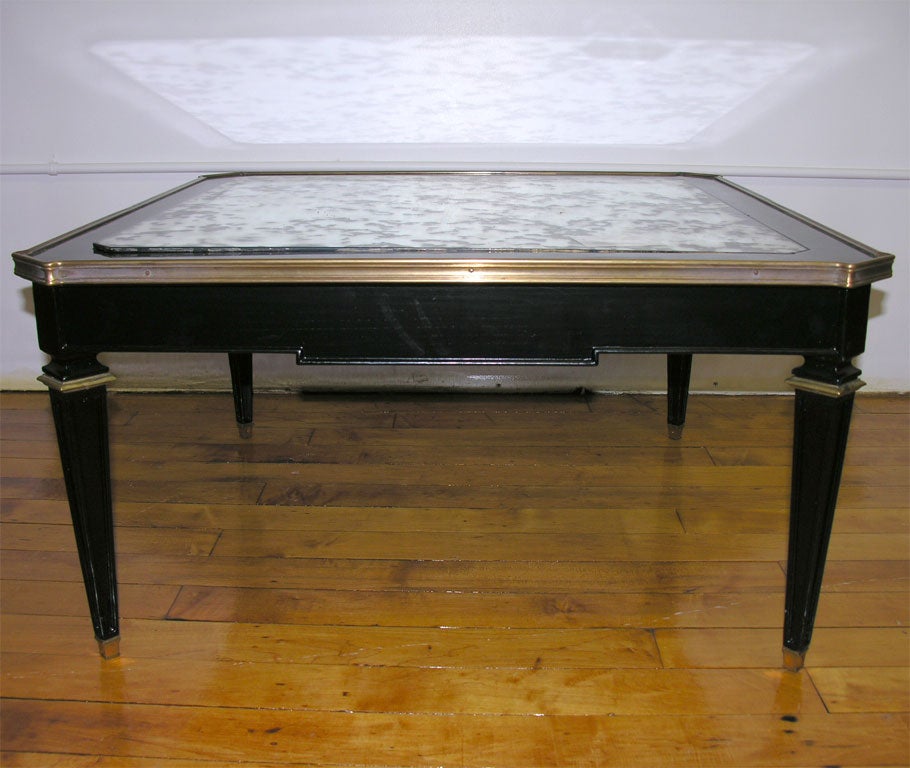 Ebonized Square Cocktail Table by Jansen