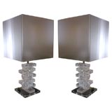 Abstract Lucite Table Lamp