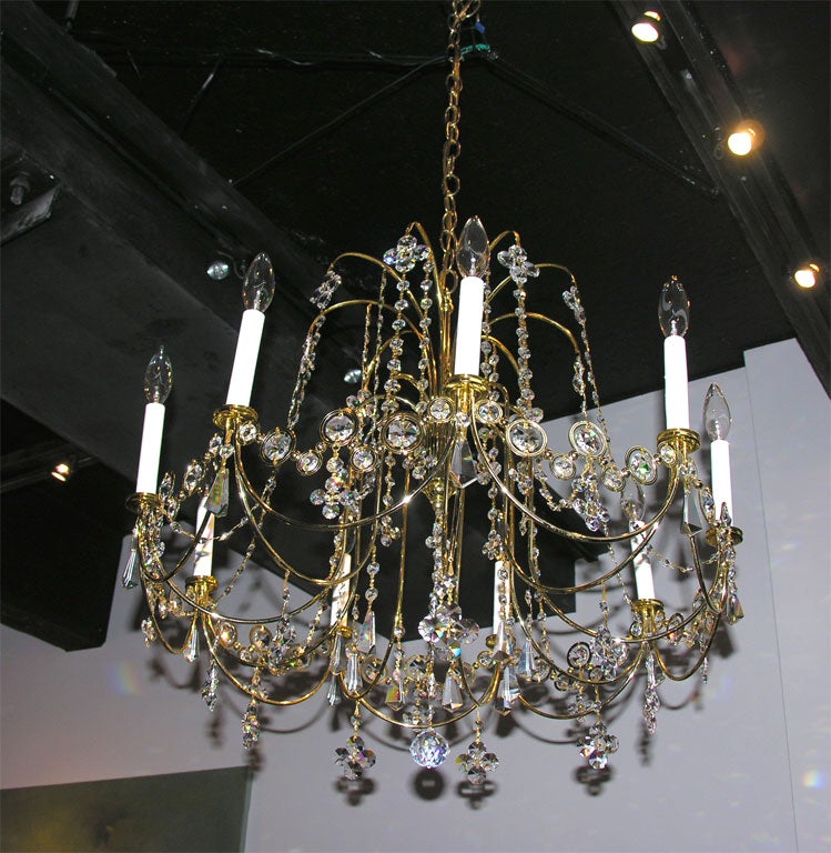 "Sabrina" Chandelier with Glittering Crystals