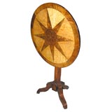 19th Century English Tripod Table with Burl Inlay