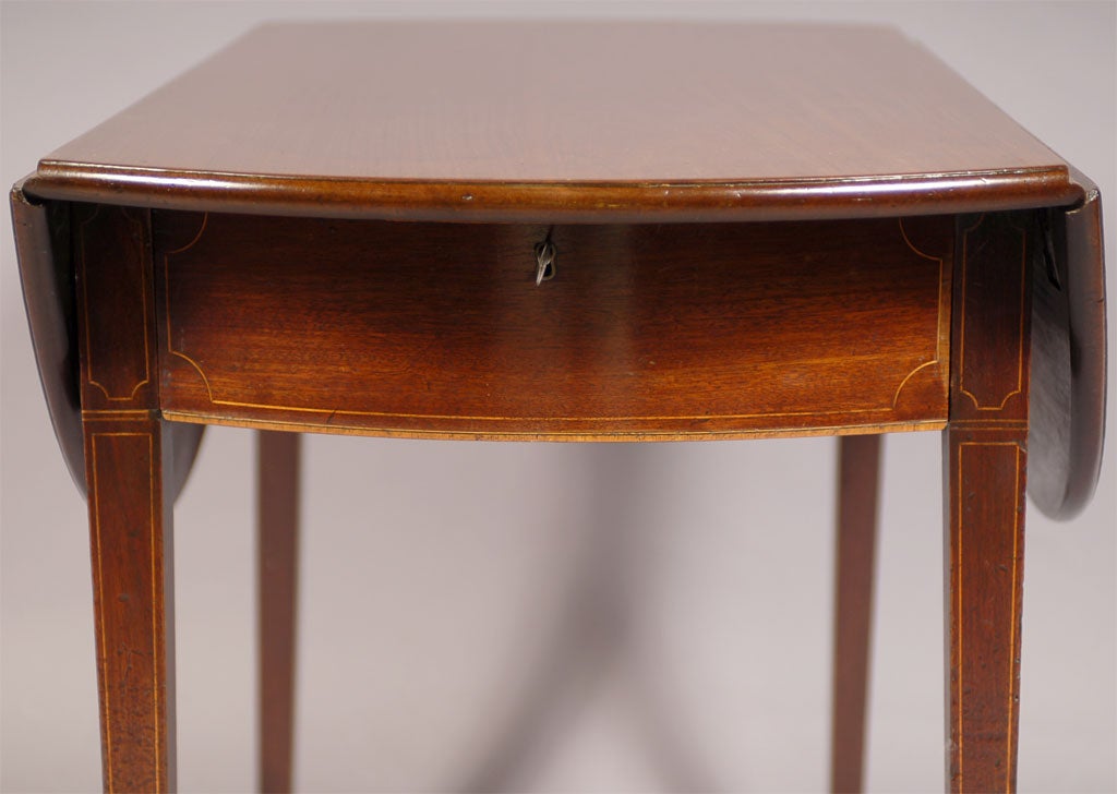 English Regency Period Inlaid Mahogany Pembroke Table, c. 1810