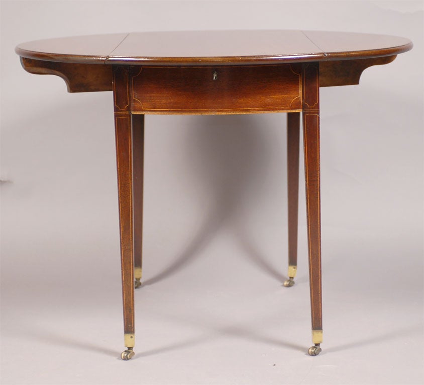 Regency Period Inlaid Mahogany Pembroke Table, c. 1810 1