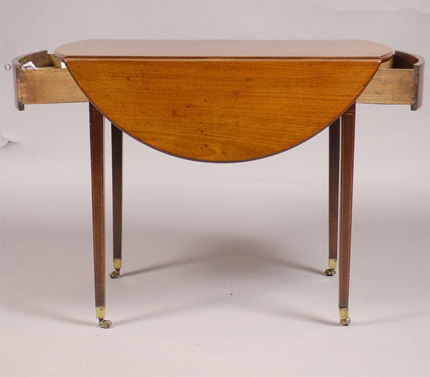 Regency Period Inlaid Mahogany Pembroke Table, c. 1810 4