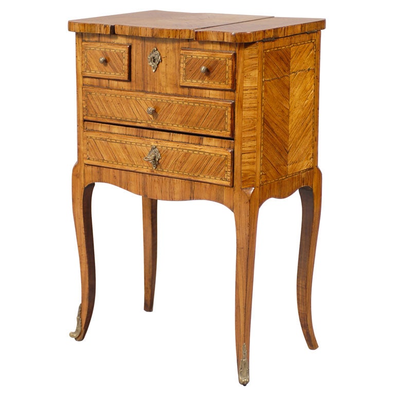 Transitional French Dressing Table in Tulipwood, circa 1760