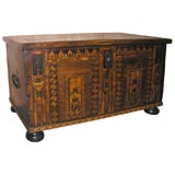 Very Fine 16th c. Tudor Inlaid Nonsuch Chest