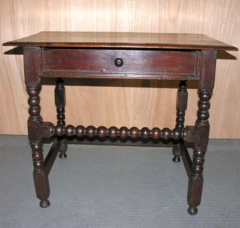 17th c. English Single Drawer Side Table