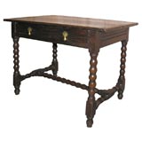 Antique 18th century English Oak Single Drawer Side Table