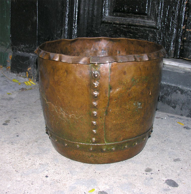 English 18th c. Copper Cauldron 5
